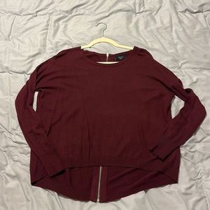 VICI EUC burgundy zipper sweater